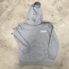 KINGPIN SKATE SUPPLY YOUTH HOOD HOODY SHOELACE PRINT GREY