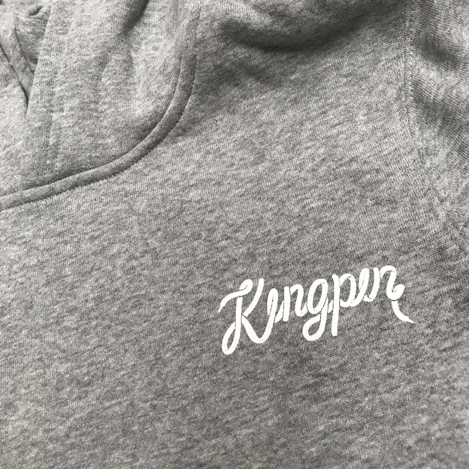 KINGPIN SKATE SUPPLY YOUTH HOOD HOODY SHOELACE PRINT GREY 5 KINGPIN SKATE SUPPLY YOUTH HOOD HOODY SHOELACE PRINT GREY - Image 3