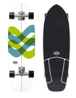 Carver™ TRITO X CARVER Super Surfer SIGNAL 9.75'' X 31 INCH Complete TRITON Skateboard Raw Wave Skateboard