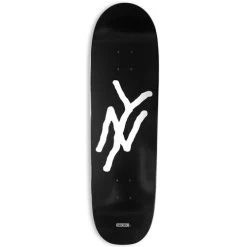 5Boro Skateboard Deck 8.75'' NY Logo Back Shred Shape Black White