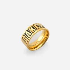 BAKER BRAND LOGO RING GOLD ASST SIZES [Size: L]