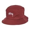 Stussy - Stock Bucket Hat Burgundy OSFA 2 Stussy - Stock Bucket Hat Burgundy OSFA -Skateboard Equipment Store 38299