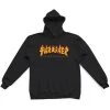 THRASHER MAGAZINE HOOD BLACK Godzilla Flame Print HOODY SWEATER NEW [Size: M] -Skateboard Equipment Store 38584