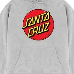 Santa Cruz - Classic Dot Front Pull Over Hoodie Jumper Marle Grey YOUTH SIZE -Skateboard Equipment Store 39184 1
