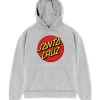 Santa Cruz - Classic Dot Front Pull Over Hoodie Jumper Marle Grey YOUTH SIZE 1 Santa Cruz - Classic Dot Front Pull Over Hoodie Jumper Marle Grey YOUTH SIZE -Skateboard Equipment Store 39184