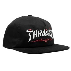 Thrasher Cap Calligraphy Snapback Hat Black Thrasher Magazine -Skateboard Equipment Store 39562 2