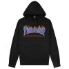 Thrasher Magazine - Flame Logo Black / Blue Jumper Hoody | Hoodie Pullover [Size: L] -Skateboard Equipment Store 39685