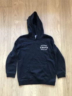 Kingpin - OG Letters Hoody Jumper Black Pull Over Kingpin Skate Supply King Pin Youth Size
