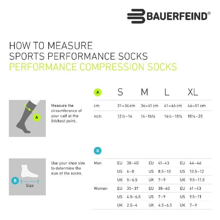 Bauerfeind - Men's Run Performance Compression Socks US Men's Size 8.5 - 10 Euro Size 41 - 43 7 Bauerfeind - Men's Run Performance Compression Socks US Men's Size 8.5 - 10 Euro Size 41 - 43 - Image 5