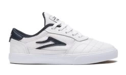 LAKAI SHOES KIDS FOOTWEAR WHITE NAVY LEATHER [Size: KIDS 4]