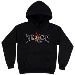 Thrasher Magazine - Cop Car Neckface Black Jumper Hoody | Hoodie Pullover Neck Face [Size: L]