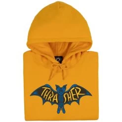 Thrasher Magazine - Bat Hood Gold Jumper Hoody | Hoodie Pullover Neck Face 7 Thrasher Magazine - Bat Hood Gold Jumper Hoody | Hoodie Pullover Neck Face -Skateboard Equipment Store 40009 2