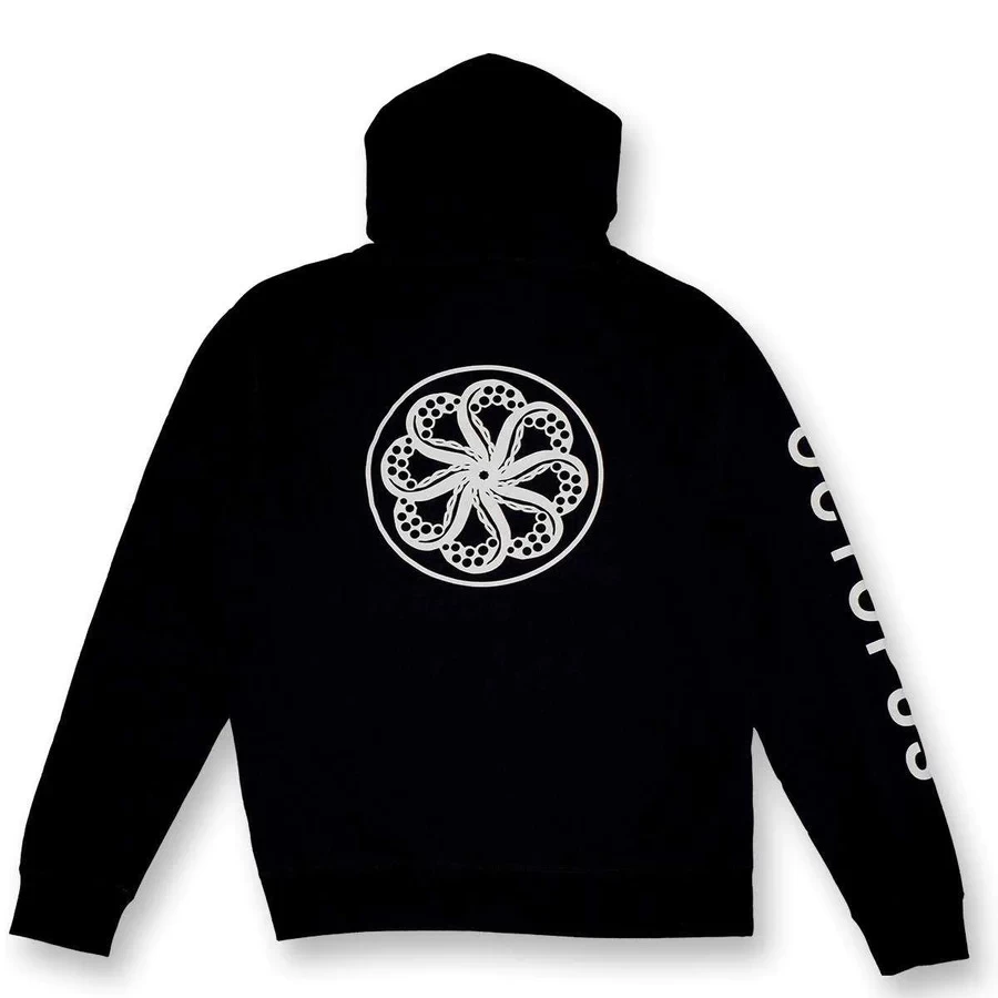 Octopus - Massive Logo Hoodie Jumper Black Pull Over Mens X Large Extra Large XL 4 Octopus - Massive Logo Hoodie Jumper Black Pull Over Mens X Large Extra Large XL - Image 2