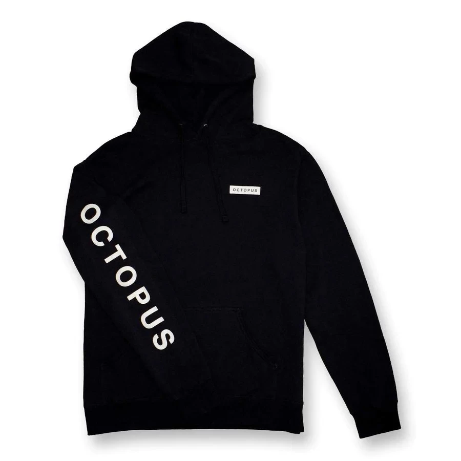 Octopus - Massive Logo Hoodie Jumper Black Pull Over Mens X Large Extra Large XL 3 Octopus - Massive Logo Hoodie Jumper Black Pull Over Mens X Large Extra Large XL