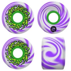 Santa Cruz - OG Slime Purple Swirl 66mm 78a Slime Balls Skateboard Wheels Set Of 4 -Skateboard Equipment Store 40197 2