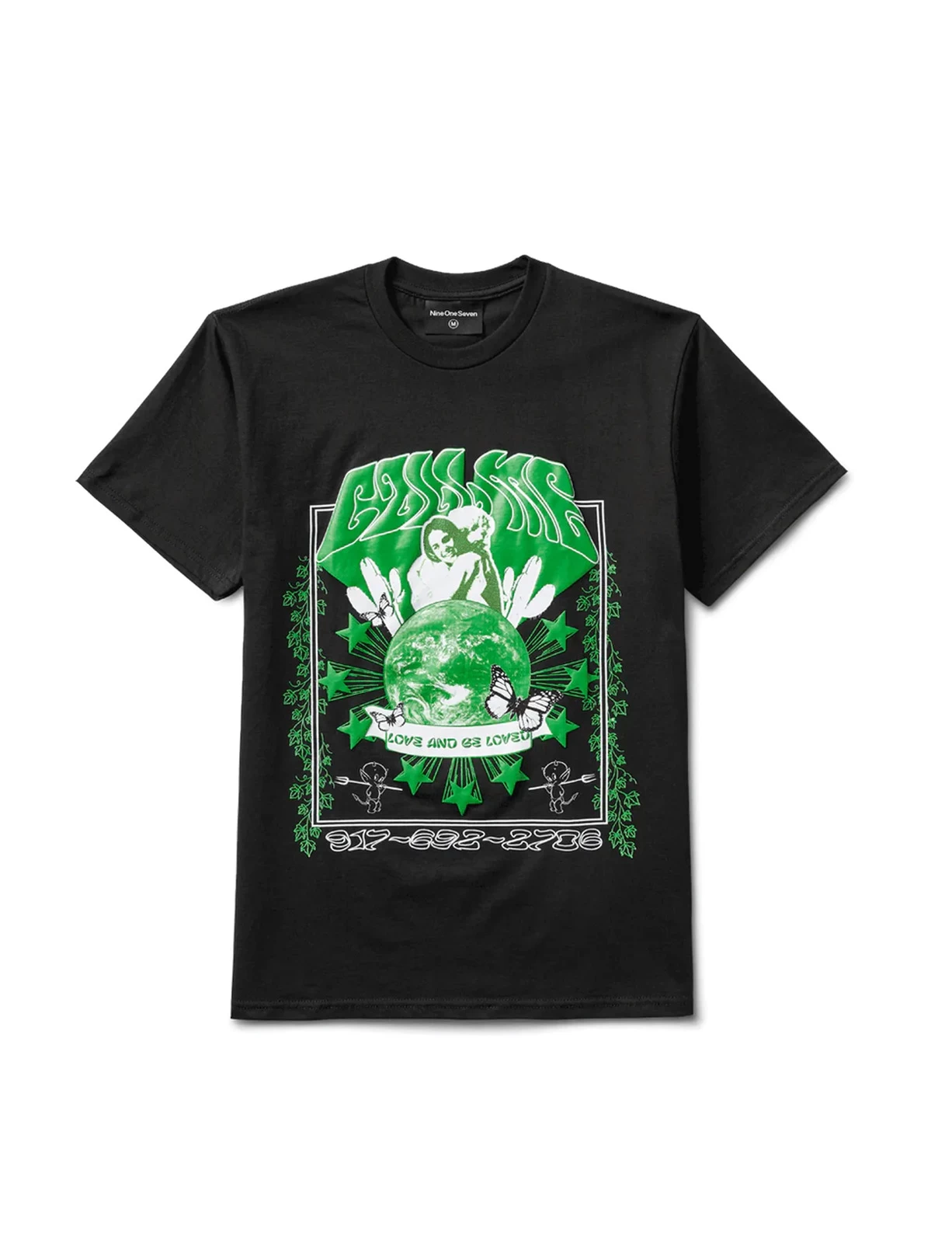 CALL ME 917- Call Me Distressed BLK Tee 3 CALL ME 917- Call Me Distressed BLK Tee