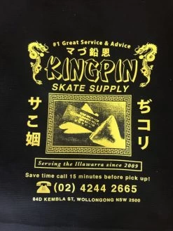 Kingpin - Fortune Tote Bag Black Yellow Print Kingpin Skate Supply -Skateboard Equipment Store 40380 2