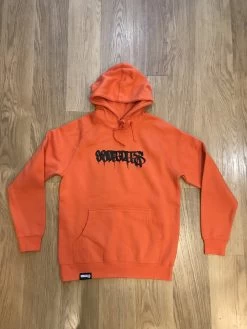 99 DEGREES - Tag Hooded Jumper Orange Pull Over Hoody -Skateboard Equipment Store 40519 2