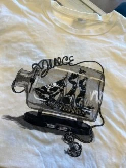 JUICE CLOTHING SHIP TEE WHITE SKATEBOARDING T SHIRT T-SHIRT Size XL