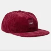 Huf - Box Logo Cord Hat Rose One Size 5 Panel Cap -Skateboard Equipment Store 40579