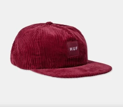 Huf - Box Logo Cord Hat Rose One Size 5 Panel Cap