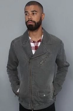 KREW CLOTHING DELTA JACKET GREY LEAD Asst Sizes SKATE SKATEBOARD KINGPIN STORE SALE