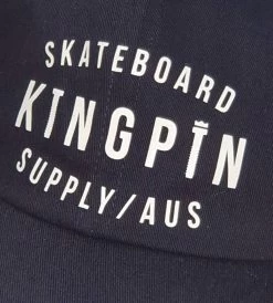 Kingpin Skate Supply Cap 6 PANEL Retro NAVY Snapback Skateboard Dad Hat -Skateboard Equipment Store 40901 2