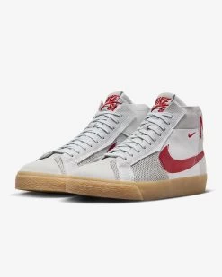 Nike SB Zoom Blazer Mid Premium Summit White / University Red US Mens Skate Shoes | FD5113 100