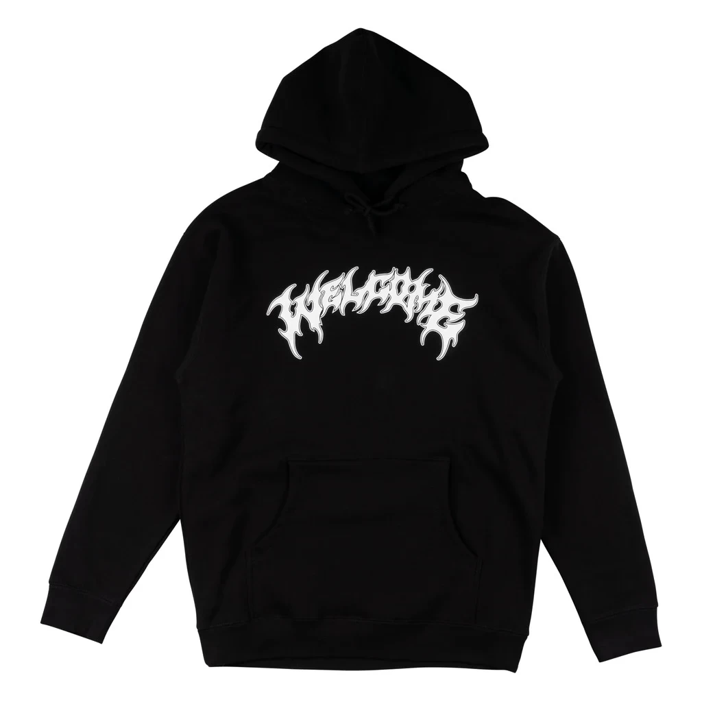 Welcome Skateboards - Barb Hoodie Black Pull Over Jumper Hoody 3 Welcome Skateboards - Barb Hoodie Black Pull Over Jumper Hoody