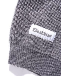 Butter Goods - Marle Knitted Sweater Pull Over Knit Grey Buttergoods Jumper [Size: L] -Skateboard Equipment Store 41042 2