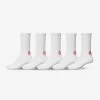 GLOBE MINIBAR CREW SOCKS 5 PACK MENS SIZE 7-11 White SKATEBOARD SURF -Skateboard Equipment Store 41316