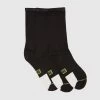 GLOBE CREW SOCKS 3 PACK Low Impact Black MENS SIZE 7 - 11 -Skateboard Equipment Store 41333