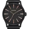 NIXON Sentry Leather All Black Rose Gold WATCH NEW A105 957 2 NIXON Sentry Leather All Black Rose Gold WATCH NEW A105 957 -Skateboard Equipment Store 41334