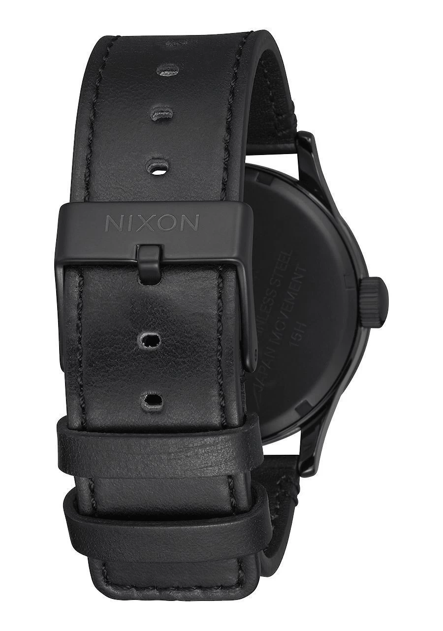 NIXON Sentry Leather All Black Rose Gold WATCH NEW A105 957 5 NIXON Sentry Leather All Black Rose Gold WATCH NEW A105 957 - Image 3