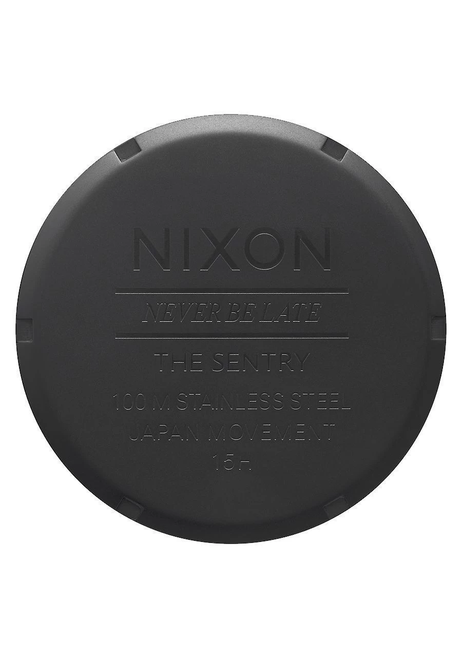 NIXON Sentry Leather All Black Rose Gold WATCH NEW A105 957 6 NIXON Sentry Leather All Black Rose Gold WATCH NEW A105 957 - Image 4