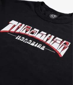 Thrasher Magazine - Firme Logo Black Crew Jumper | Crew Neck Pullover -Skateboard Equipment Store 41381 1