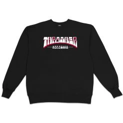 Thrasher Magazine - Firme Logo Black Crew Jumper | Crew Neck Pullover -Skateboard Equipment Store 41381 2