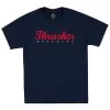 Thrasher Magazine - Script Navy Blue Shirt | T-Shirt Short Sleeve Tee -Skateboard Equipment Store 41385