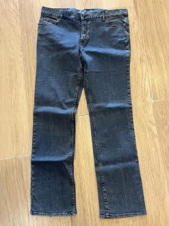 Fallen Premium Denim Black Indigo Wash Jeans Pants Slim Fit
