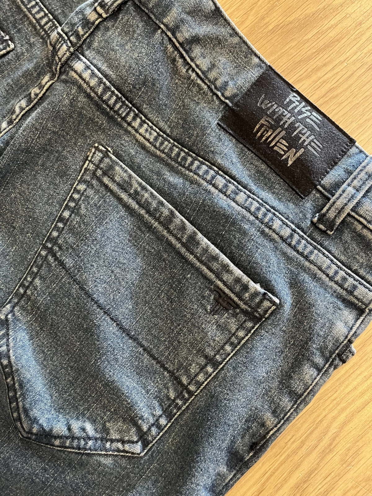 Fallen Premium Denim Black Indigo Wash Jeans Pants Slim Fit 6 Fallen Premium Denim Black Indigo Wash Jeans Pants Slim Fit - Image 4