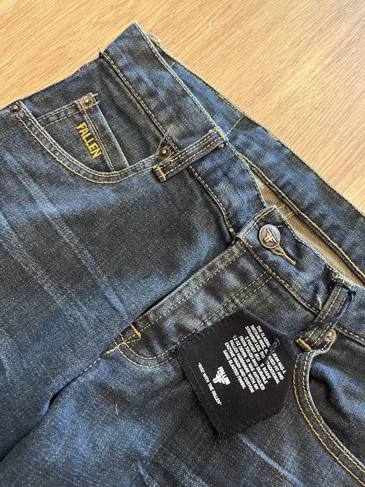 Fallen Premium Denim Indigo Blue Jeans Pants Slim Fit Size 28 5 Fallen Premium Denim Indigo Blue Jeans Pants Slim Fit Size 28 - Image 3