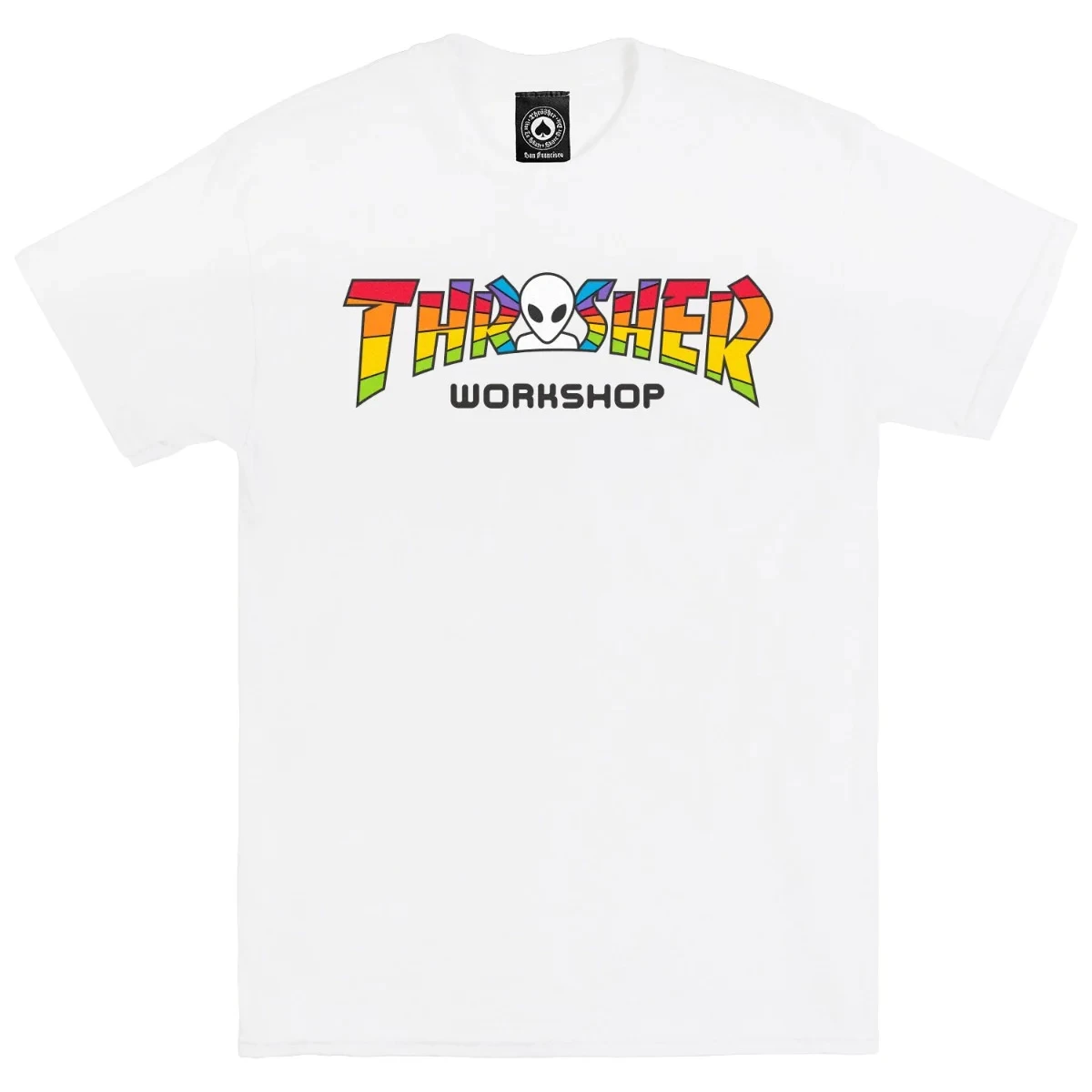 Thrasher - X AWS Spectrum Shirt White Short Sleeve T-Shirt Tee Mens Size Small Alien Workshop 3 Thrasher - X AWS Spectrum Shirt White Short Sleeve T-Shirt Tee Mens Size Small Alien Workshop