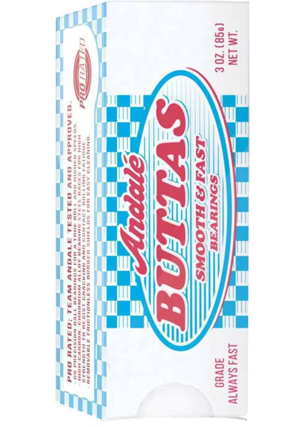 Andale BUTTAS Skateboard Bearings - Set Of 8 WHITE SHIELD 4 Andale BUTTAS Skateboard Bearings - Set Of 8 WHITE SHIELD - Image 2