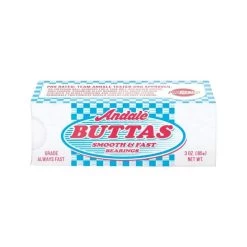 Andale BUTTAS Skateboard Bearings - Set Of 8 WHITE SHIELD