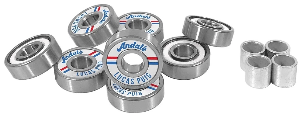 Andale LUCAS PRO Skateboard Bearings - Set Of 8 WHITE SHIELD 4 Andale LUCAS PRO Skateboard Bearings - Set Of 8 WHITE SHIELD - Image 2