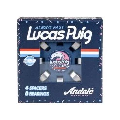 Andale LUCAS PRO Skateboard Bearings - Set Of 8 WHITE SHIELD