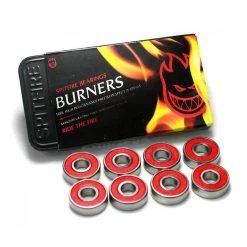 SPITFIRE BURNERS SKATEBOARD BEARINGS 8 PACK Red Shield AUS SELLER