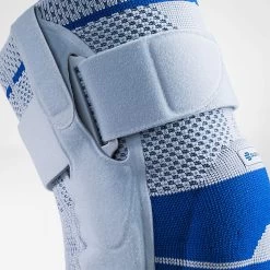 BAUERFEIND Knee Brace GenuTrain S Kniebandage GREY / BLUE Reduce Pain Improve Stability -Skateboard Equipment Store 41608 2
