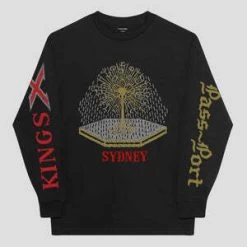Pass Port - Kings X Tee Long Sleeve Black L/S T-Shirt Pass~Port Passport T-shirt [Size: XL]