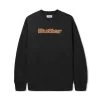 Butter Goods - Felt Logo Applique Crewneck Pull Over Black Buttergoods Jumper -Skateboard Equipment Store 41735